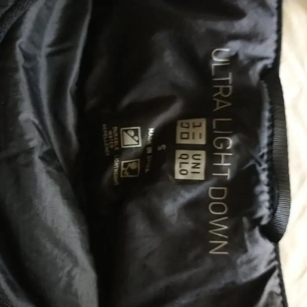 Uniqlo Ultra Light Down Compact Jacket Womens S Black Snap Button Quilted Puffer - Picture 5 of 8